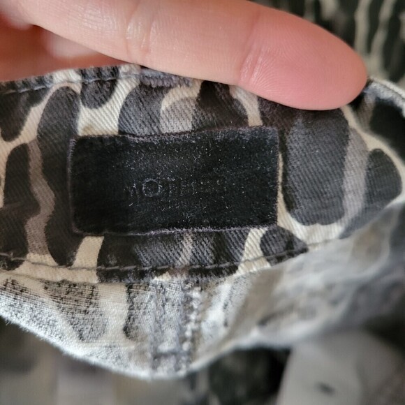 Mother The No Zip Misfit Jungle Eyes Animal Print Linen Striped Jogger Pants 26 - Picture 5 of 10